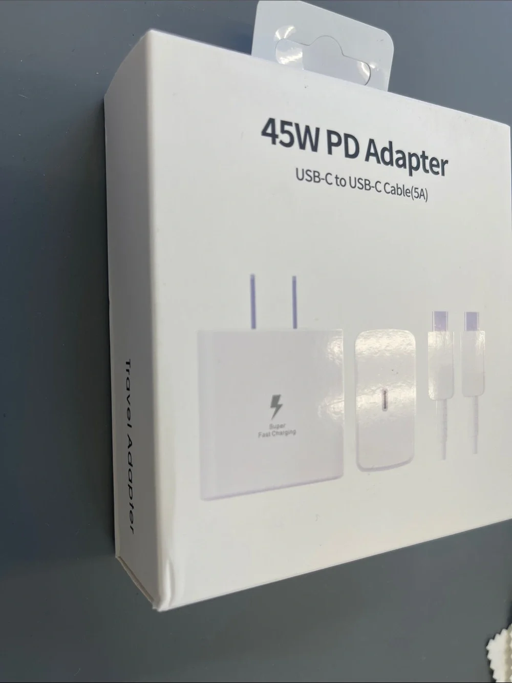 Type-C PD Fast Charger 45W - White Travel Adapter